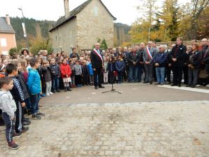 Commémoration du 11 Novembre à Bourgs sur Colagne, Lozère