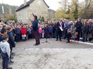Commémoration du 11 Novembre à Bourgs sur Colagne, Lozère